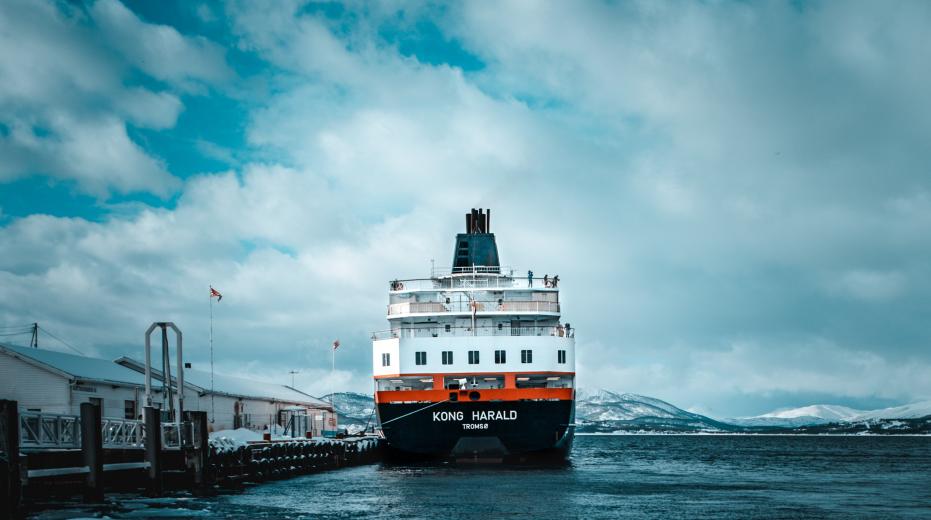 ship docked in tromso