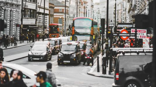 busy London street