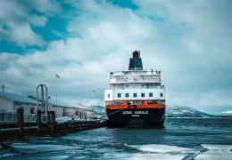 ship docked in tromso