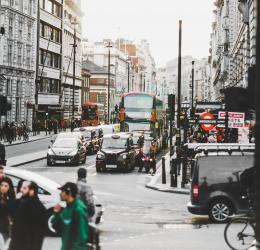 busy London street